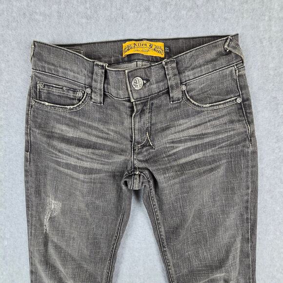 Allen B. by Allen Schwartz Jeans Womens Size 27 Cropped Gray Wash Cuffed Hem - Picture 4 of 16